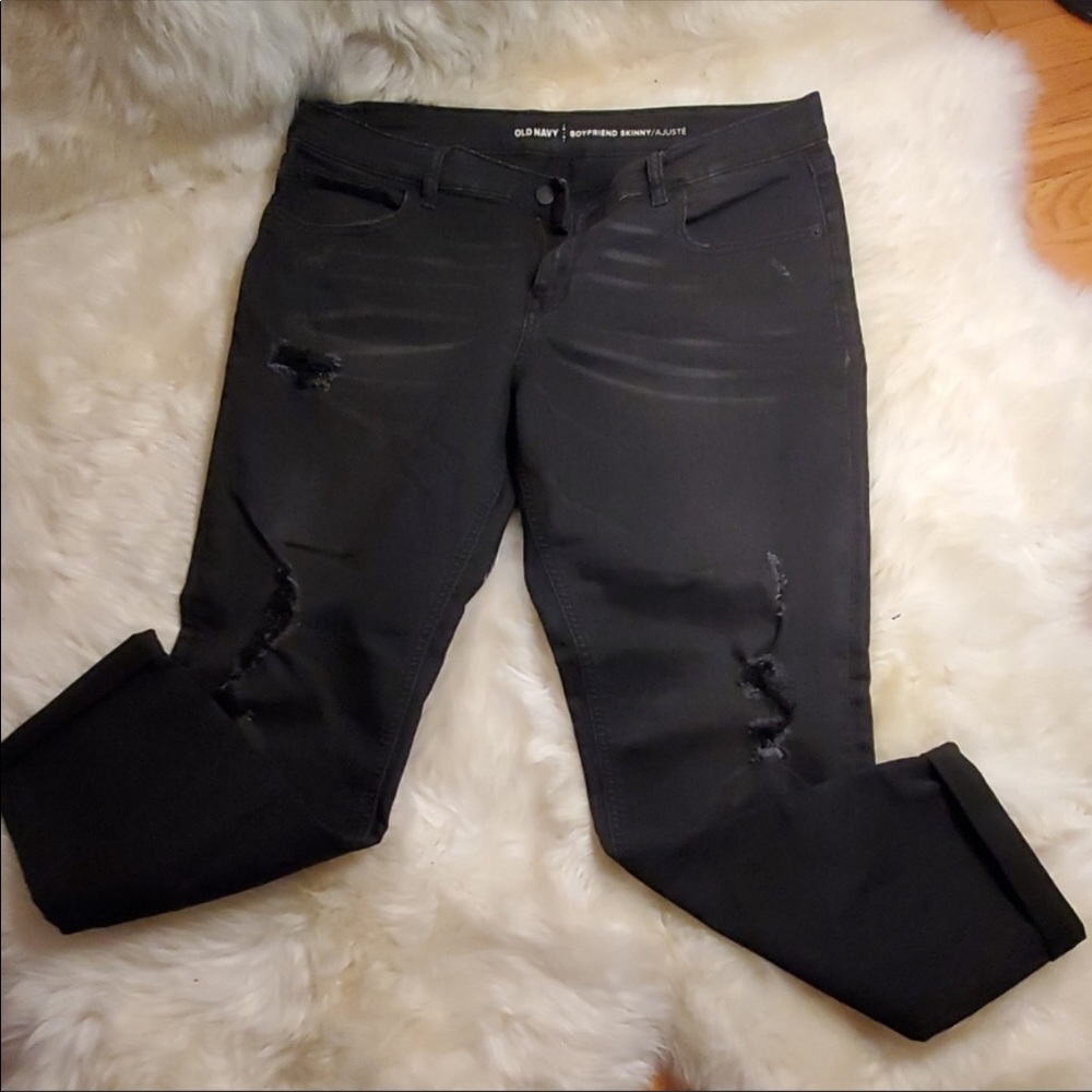 Boyfriend style skinny denim